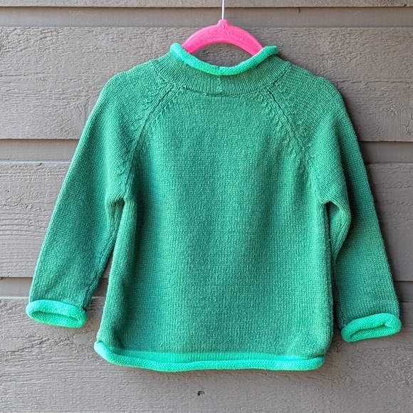 L.L. Bean Masked Bandit Raccoon Intarsia Knit Roll Neck Sweater Size 12-18MO - Picture 5 of 6